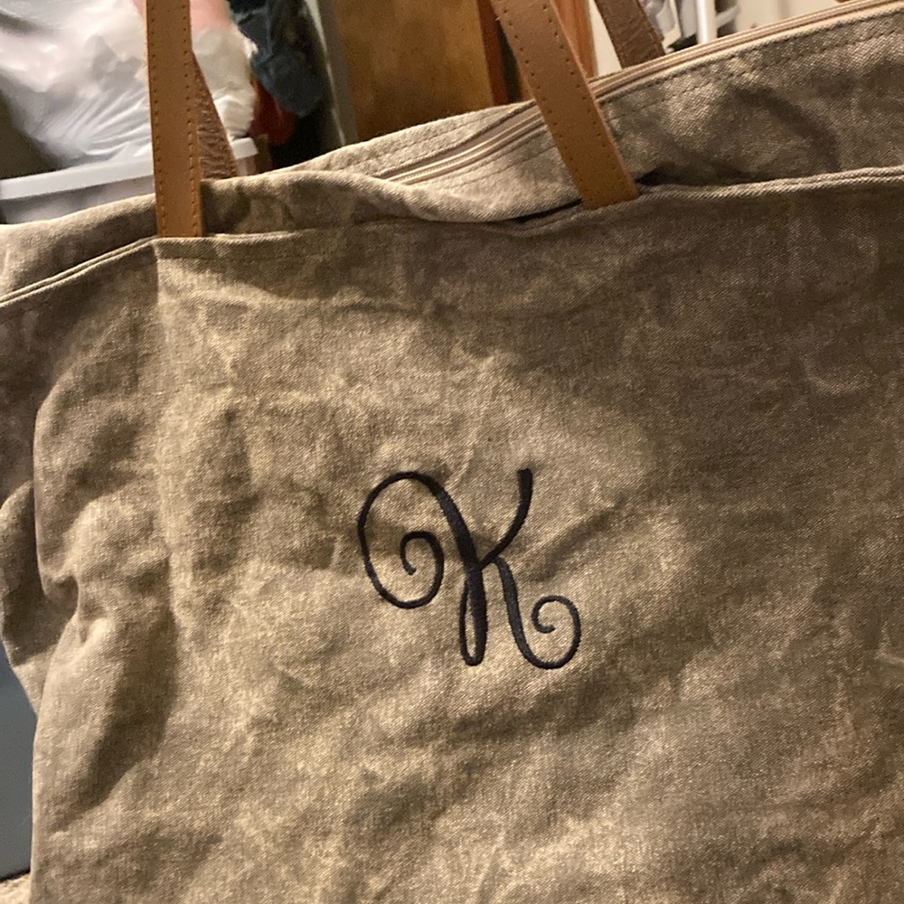 Oversized K canvas bag